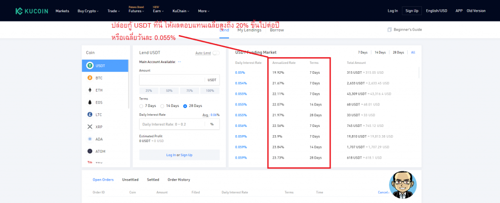 kucoin lending